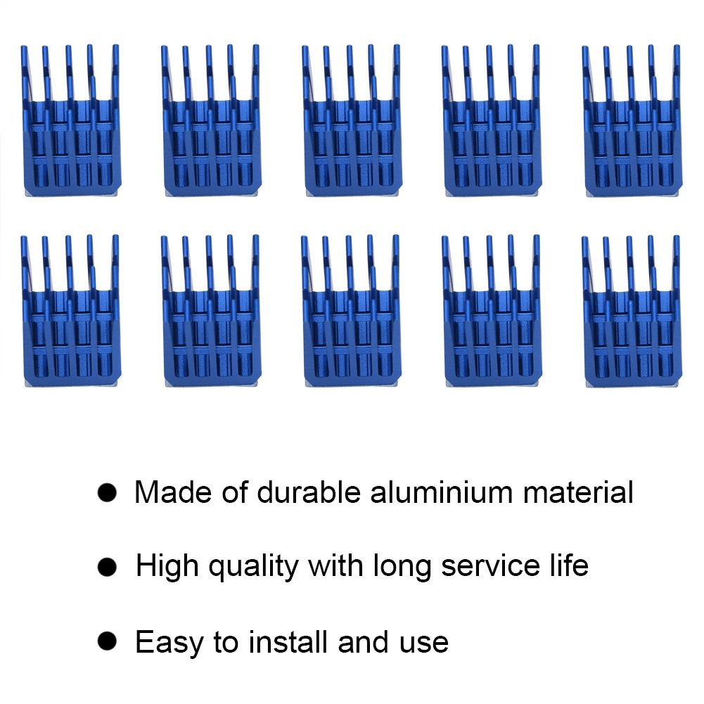 10pcs Blue Aluminum Heatsink Cooling Fins