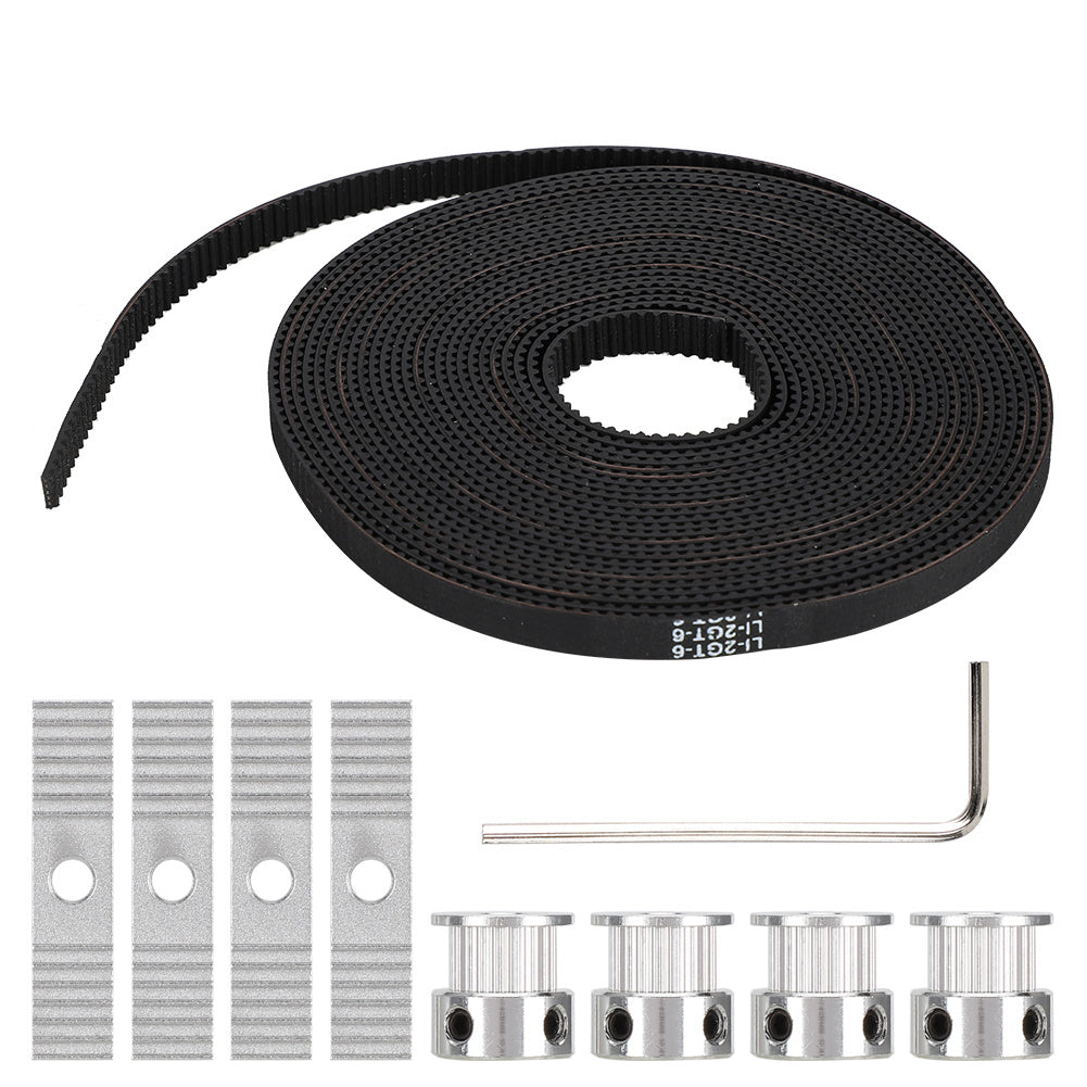5mx6mm Black Rubber Timing Belt Synchronous Wheel Kit