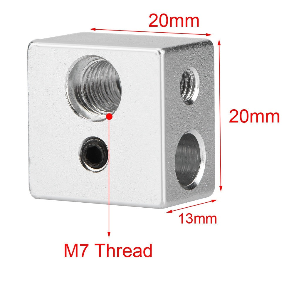 20x20x13mm Aluminum MK10 Heater Block