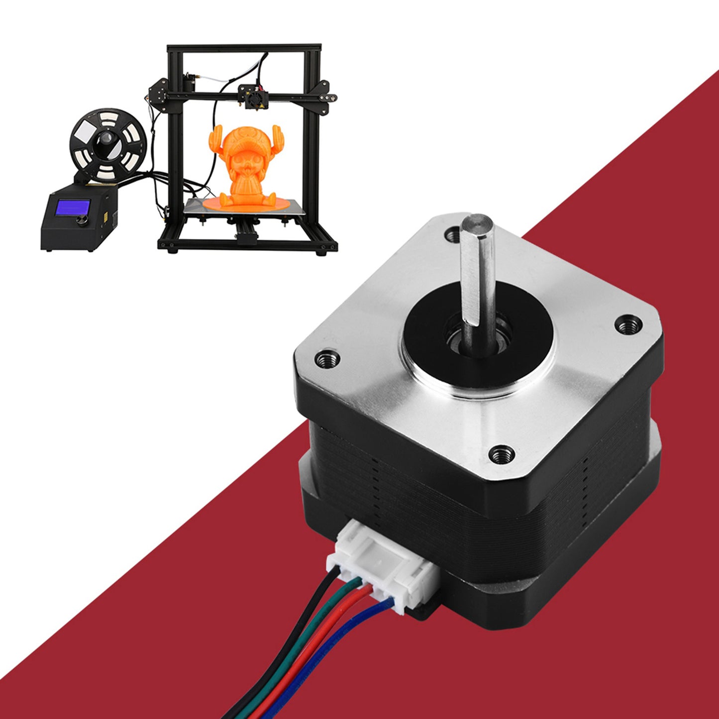 1Pc 4-lead 12V 1.3A 0.30Nm Stepper Stepping Motor 42 for 3D Printer
