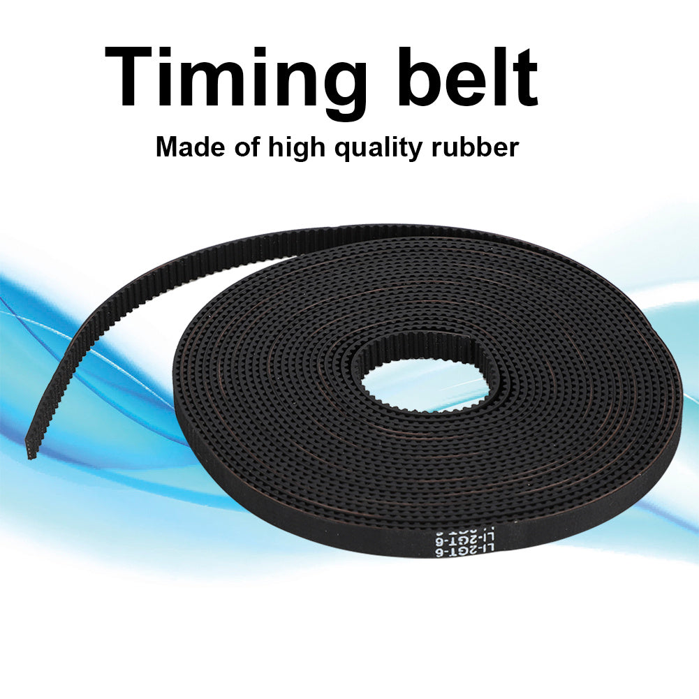 5mx6mm Black Rubber Timing Belt Synchronous Wheel Kit