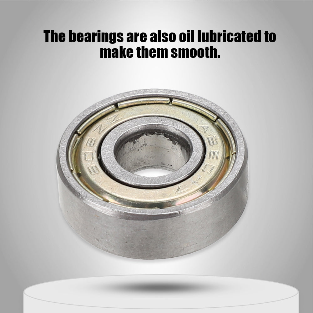 10 PCs Flange Deep Groove Chrome Steel Bearing 608ZZ