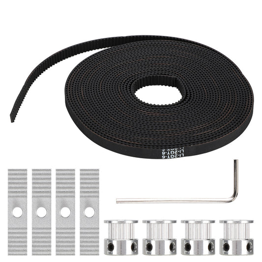5mx6mm Black Rubber Timing Belt Synchronous Wheel Kit